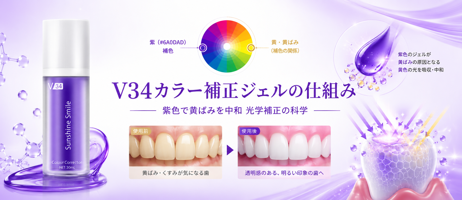 V34って本当に効果あるの？紫色のジェルを科学的に徹底解説