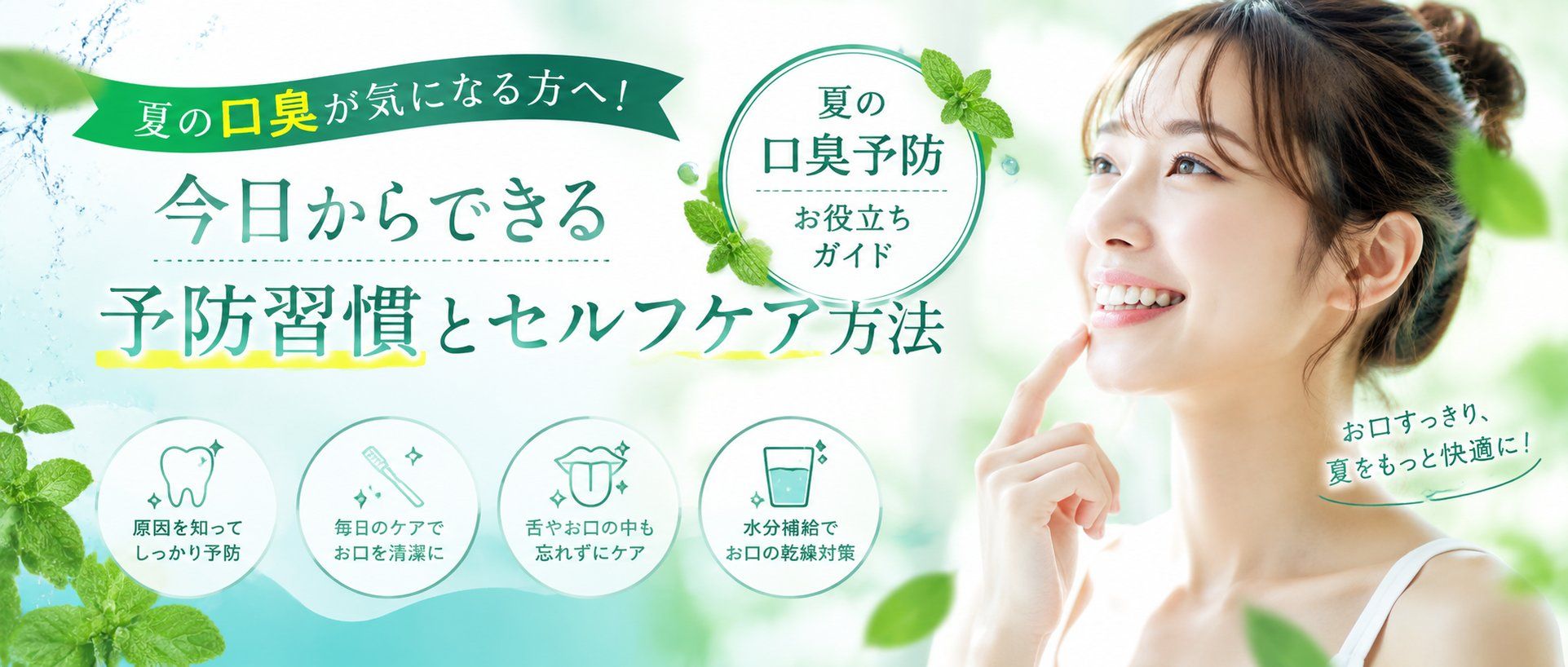 夏の口臭が気になる方へ！今日からできる予防習慣とセルフケア方法
